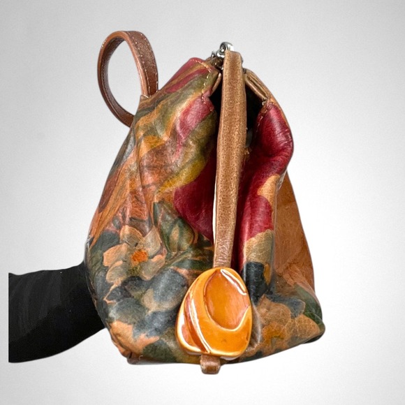 Vintage CHIARINI Floral Leather Shoulder Bag - Picture 10 of 14